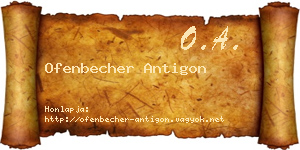 Ofenbecher Antigon névjegykártya